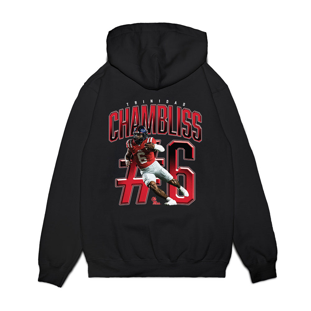 Ole Miss - NCAA Football : Trinidad Chambliss - Collage Premium Hooded Sweatshirt-1