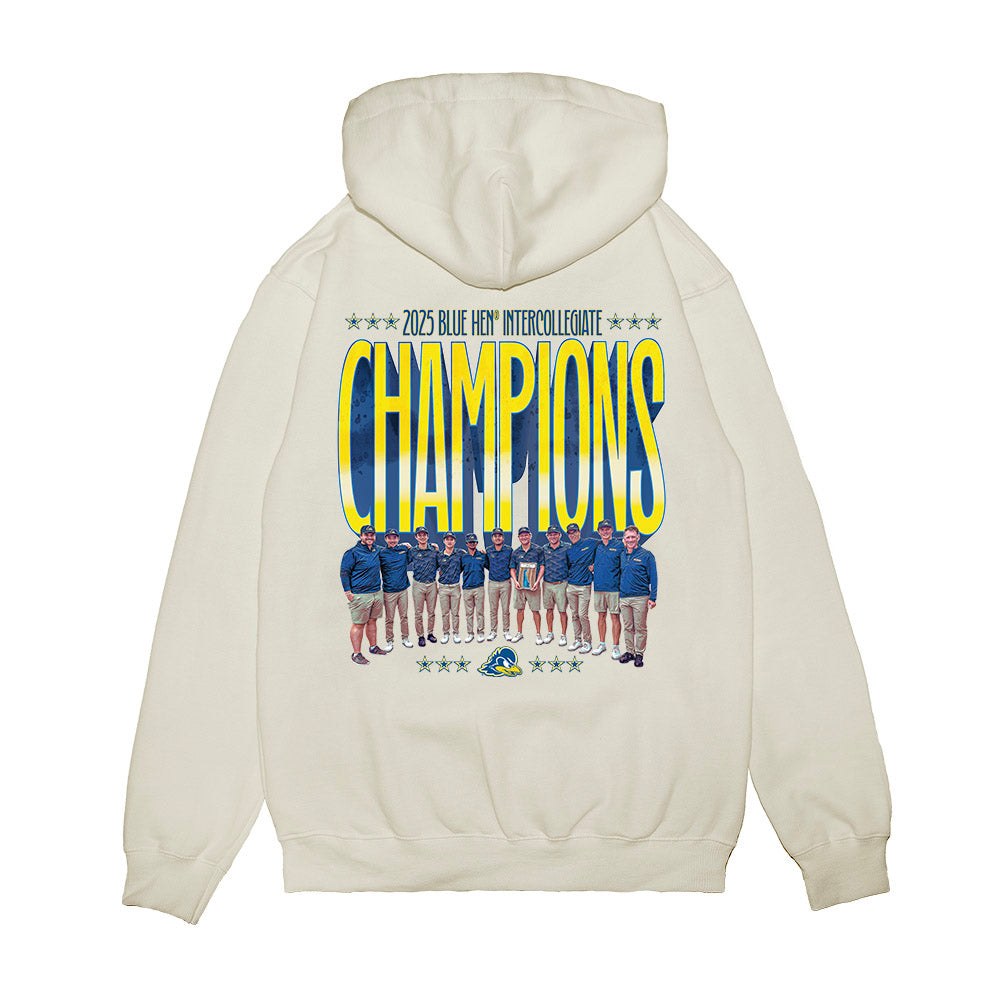 Delaware - NCAA Men's Golf : Arsit Areephun - Blue Hen Intercollegiate Champions 2025 Premium Hooded Sweatshirt-1