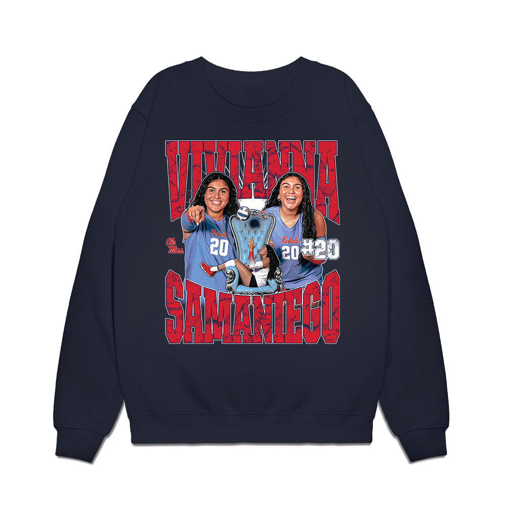 Ole Miss - NCAA Women's Volleyball : Vivianna Samaniego - Collage Premium Crewneck Sweatshirt-0