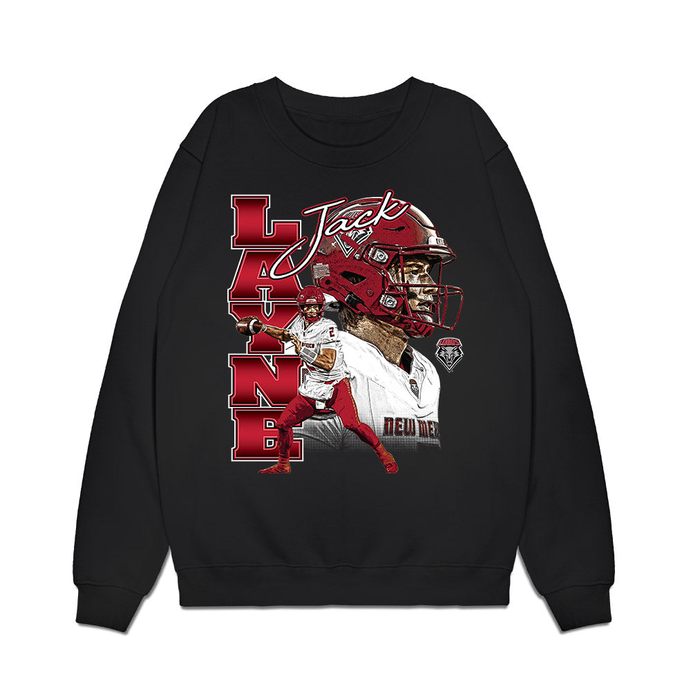 New Mexico - NCAA Football : Jack Layne - Graphic Premium Crewneck Sweatshirt-0