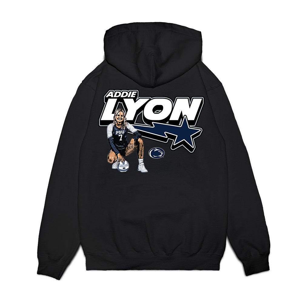 Penn State - NCAA Women's Volleyball : Addie Lyon - Graphic Tee Premium Hooded Sweatshirt-1