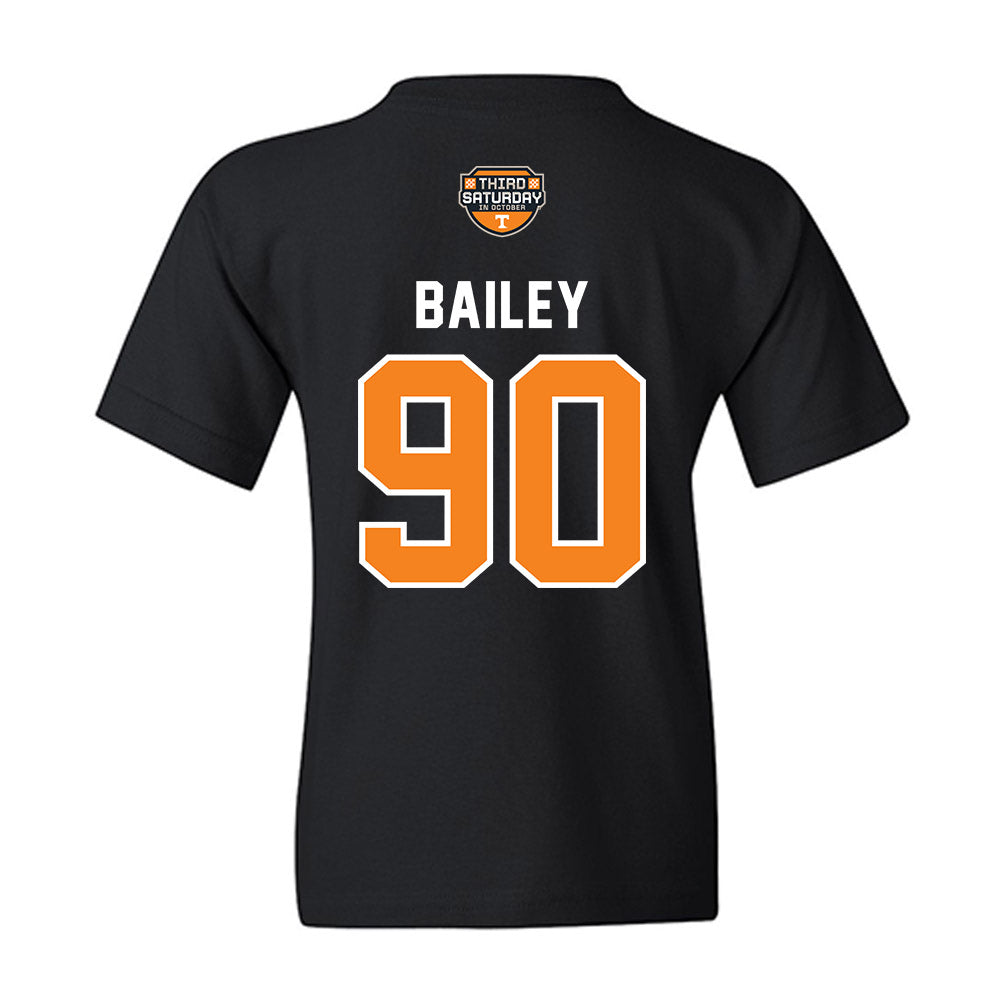 Tennessee - NCAA Football : Dominic Bailey - Third Saturday Black Youth T-Shirt-1