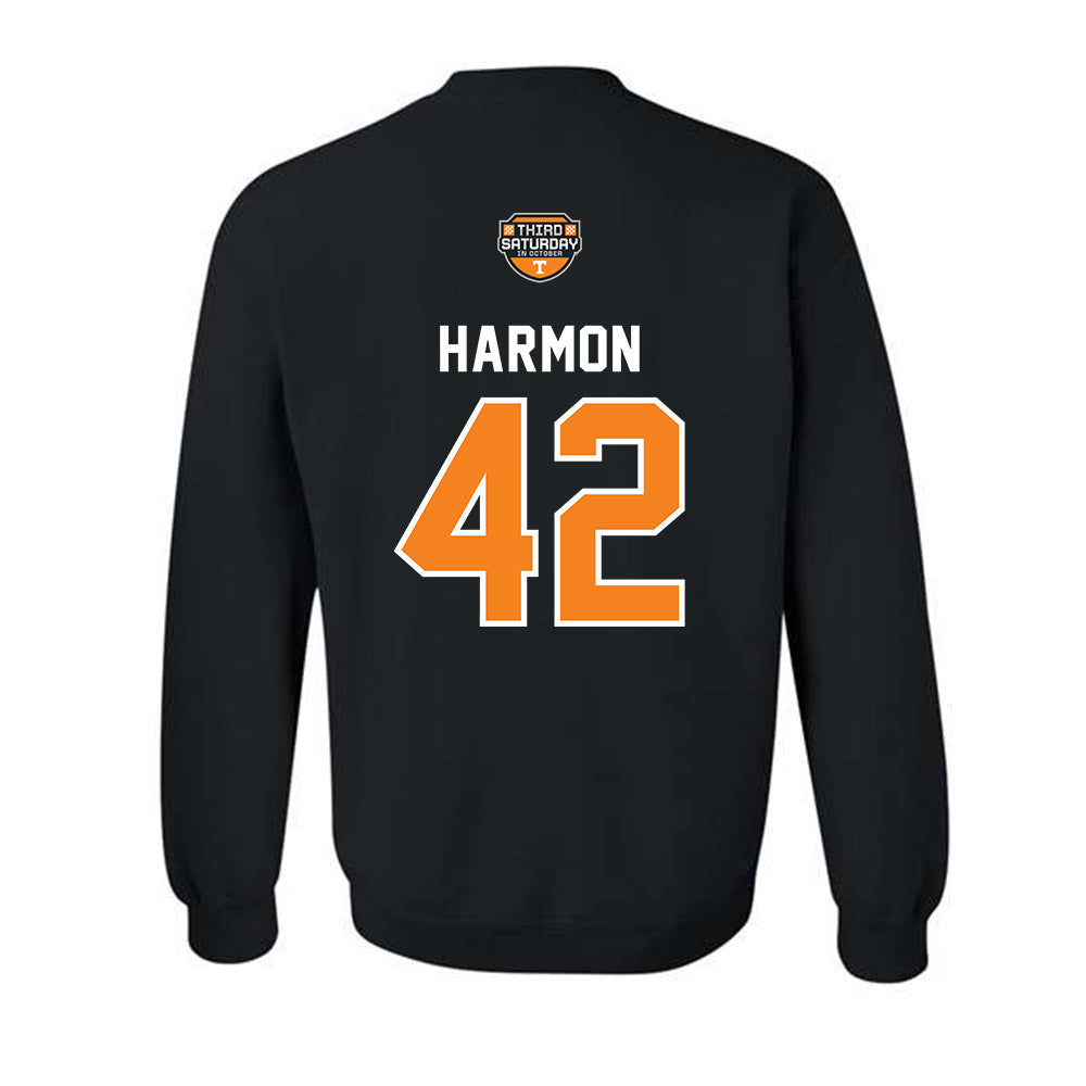Tennessee - NCAA Football : Braylon Harmon - Third Saturday Black v2 Crewneck Sweatshirt-1