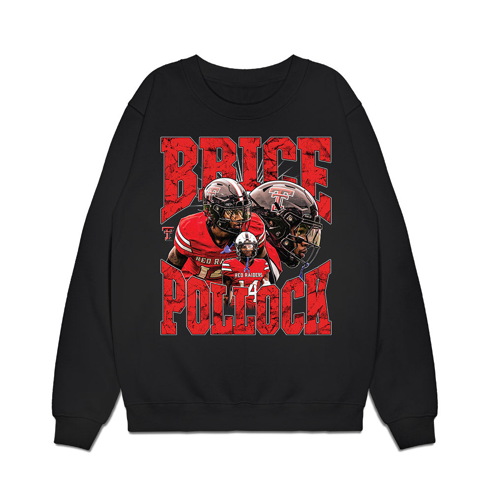 Texas Tech - NCAA Football : Brice Pollock - Collage Premium Crewneck Sweatshirt-0