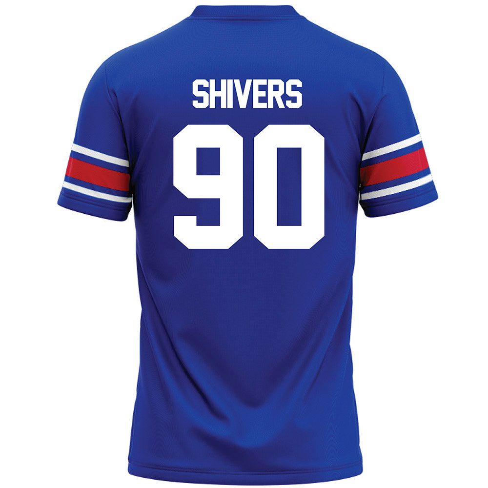 SMU - NCAA Football : Jalen Shivers - Blue Premium Football Jersey-1