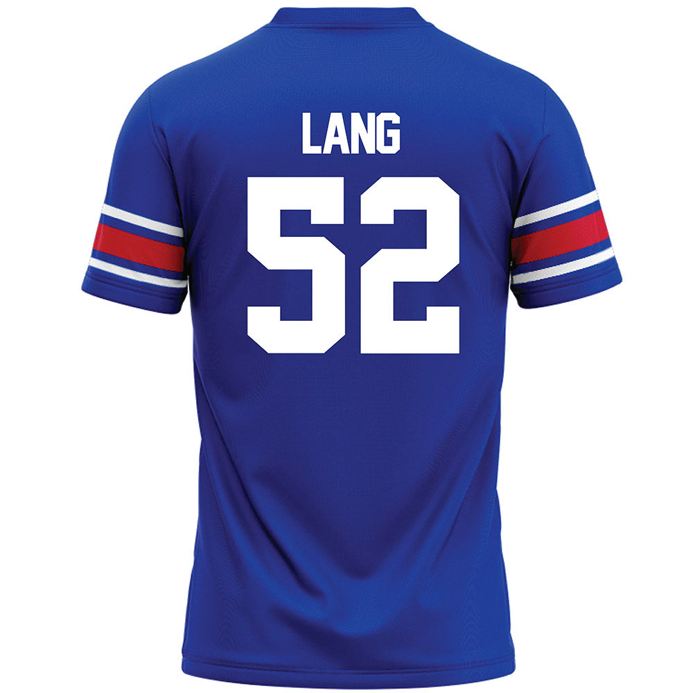 SMU - NCAA Football : Jahkai Lang - Blue Premium Football Jersey-1