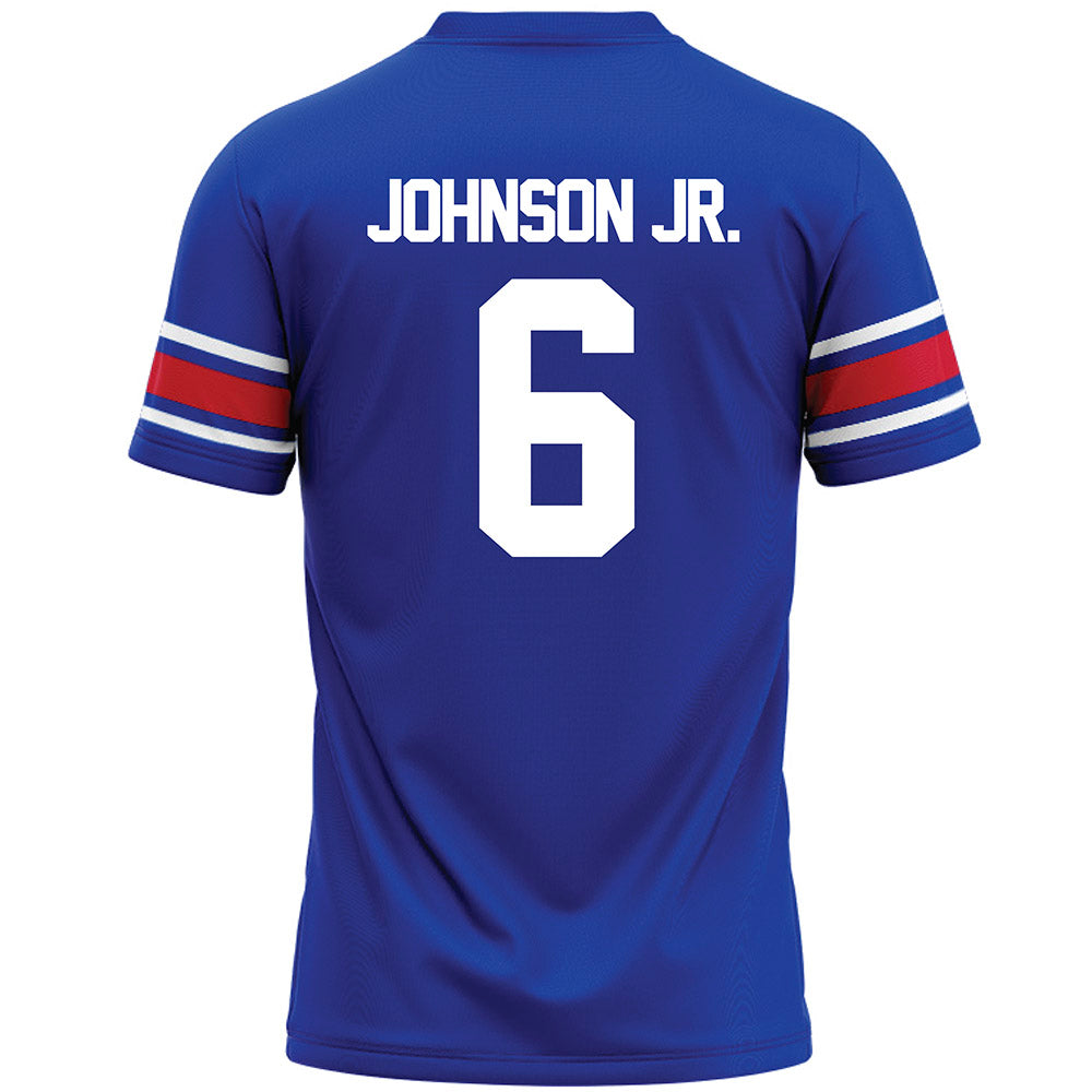 SMU - NCAA Football : Chris Johnson Jr. - Blue Premium Football Jersey-1