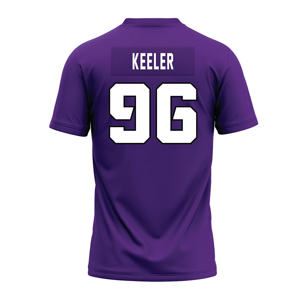 TCU - NCAA Football : Cal Keeler - Purple Premium Football Jersey-1