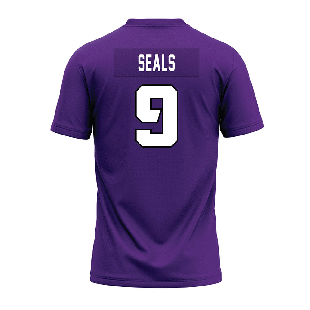 TCU - NCAA Football : Ken Seals - Purple Premium Football Jersey-1