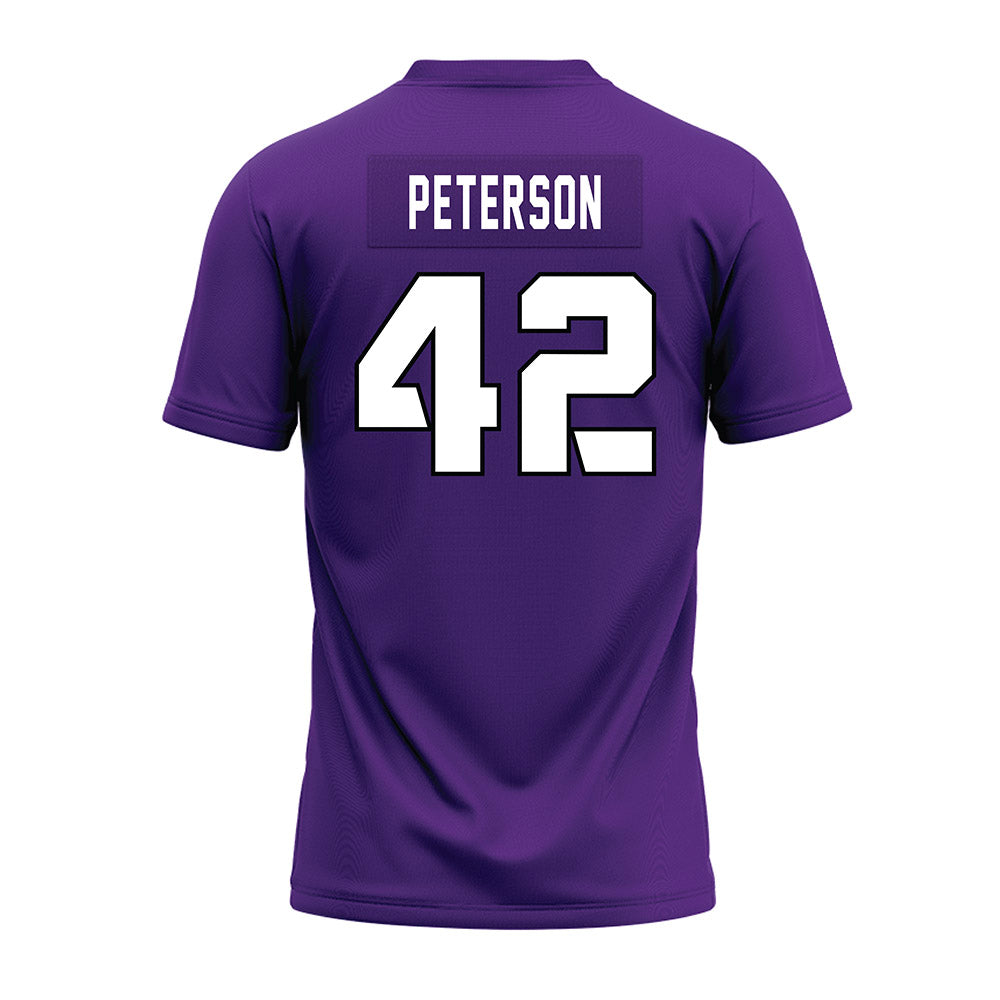 TCU - NCAA Football : Sebastian Peterson - Purple Premium Football Jersey-1