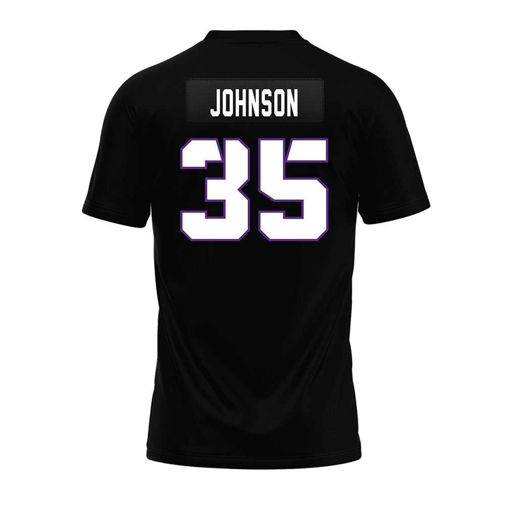 TCU - NCAA Football : Tristan Johnson - Black Premium Football Jersey-1