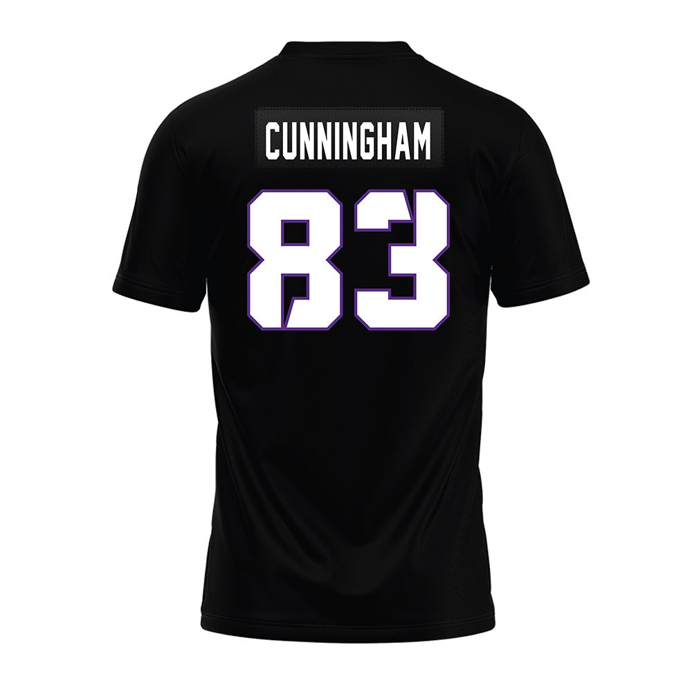 TCU - NCAA Football : Keagan Cunningham - Black Premium Football Jersey-1