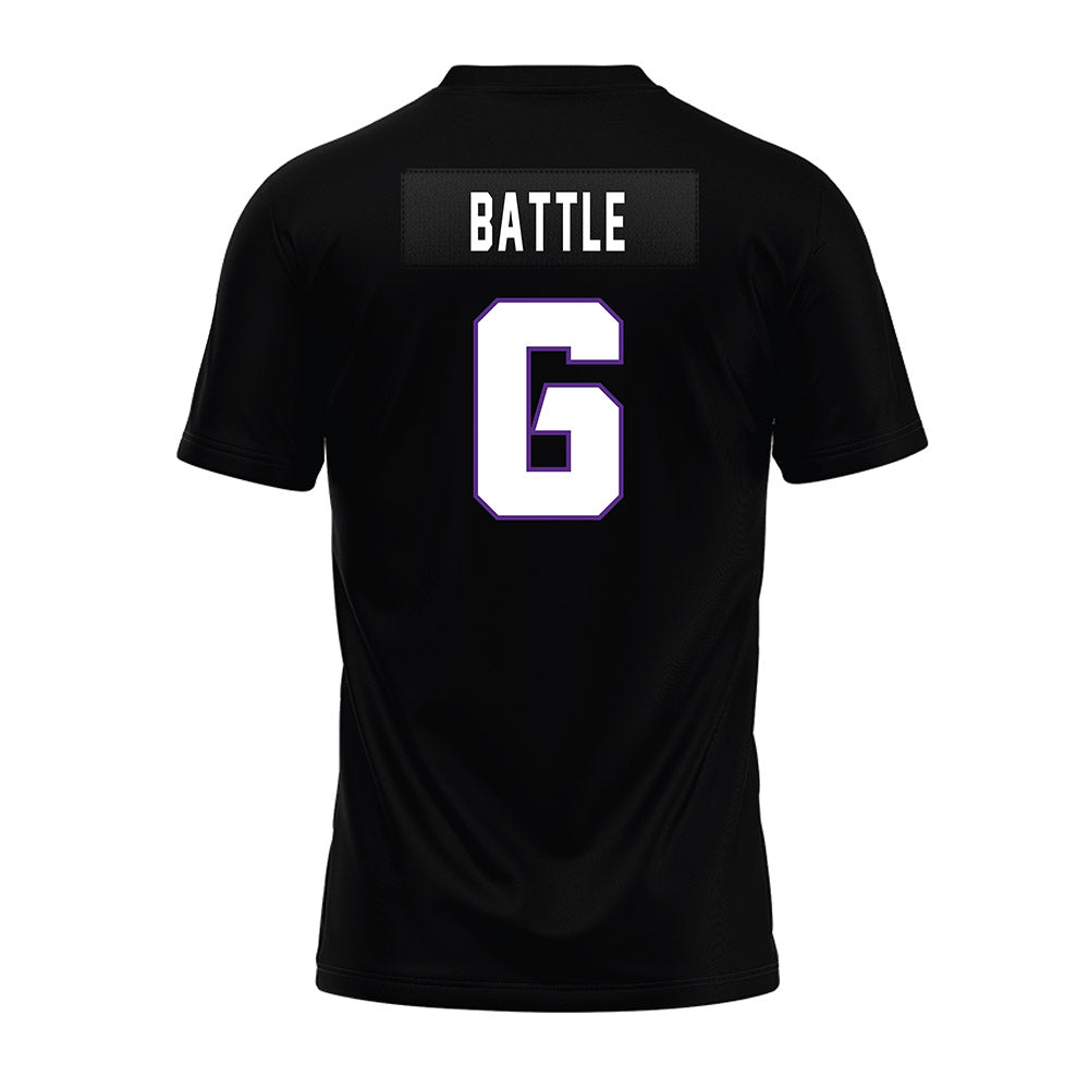 TCU - NCAA Football : Trent Battle - Black Premium Football Jersey-1