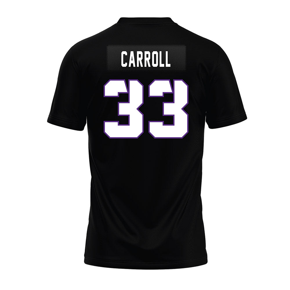 TCU - NCAA Football : Maxwell Carroll - Black Premium Football Jersey-1