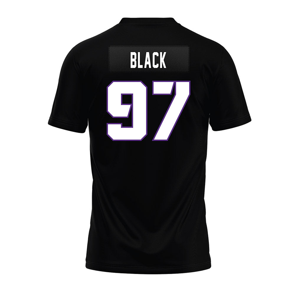TCU - NCAA Football : Easton Black - Black Premium Football Jersey-1