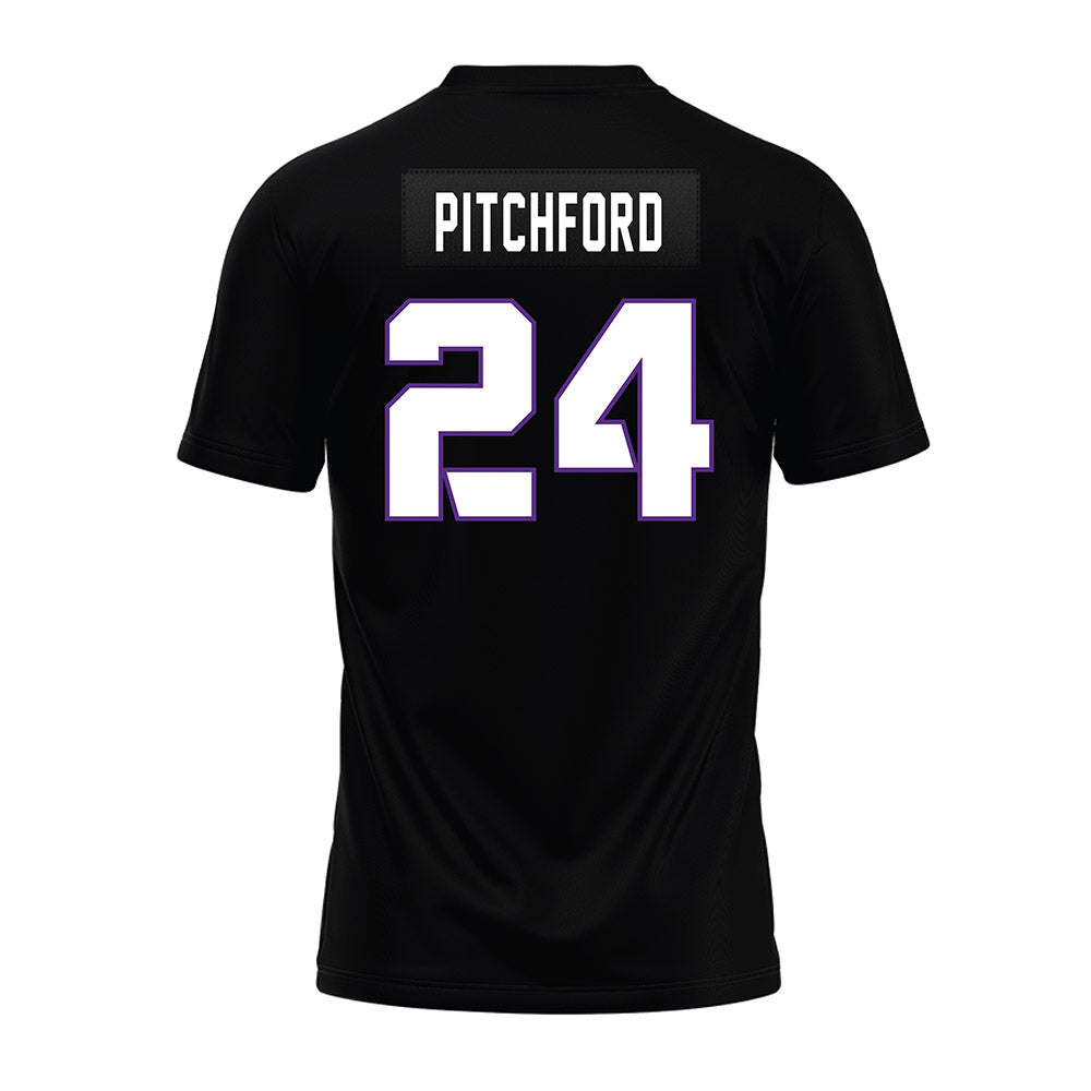 TCU - NCAA Football : Joe Pitchford - Black Premium Football Jersey-1