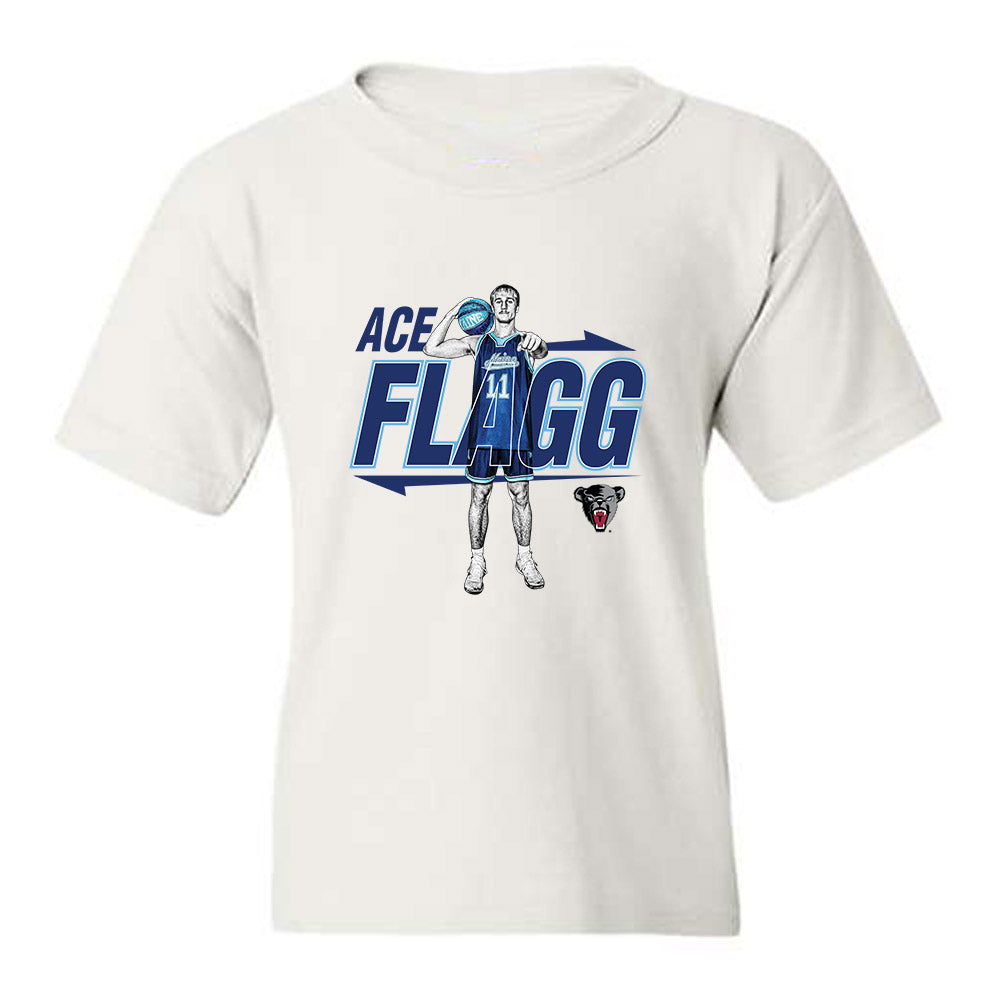Maine - NCAA Men's Basketball : Ace Flagg - Collage Youth T-Shirt-0