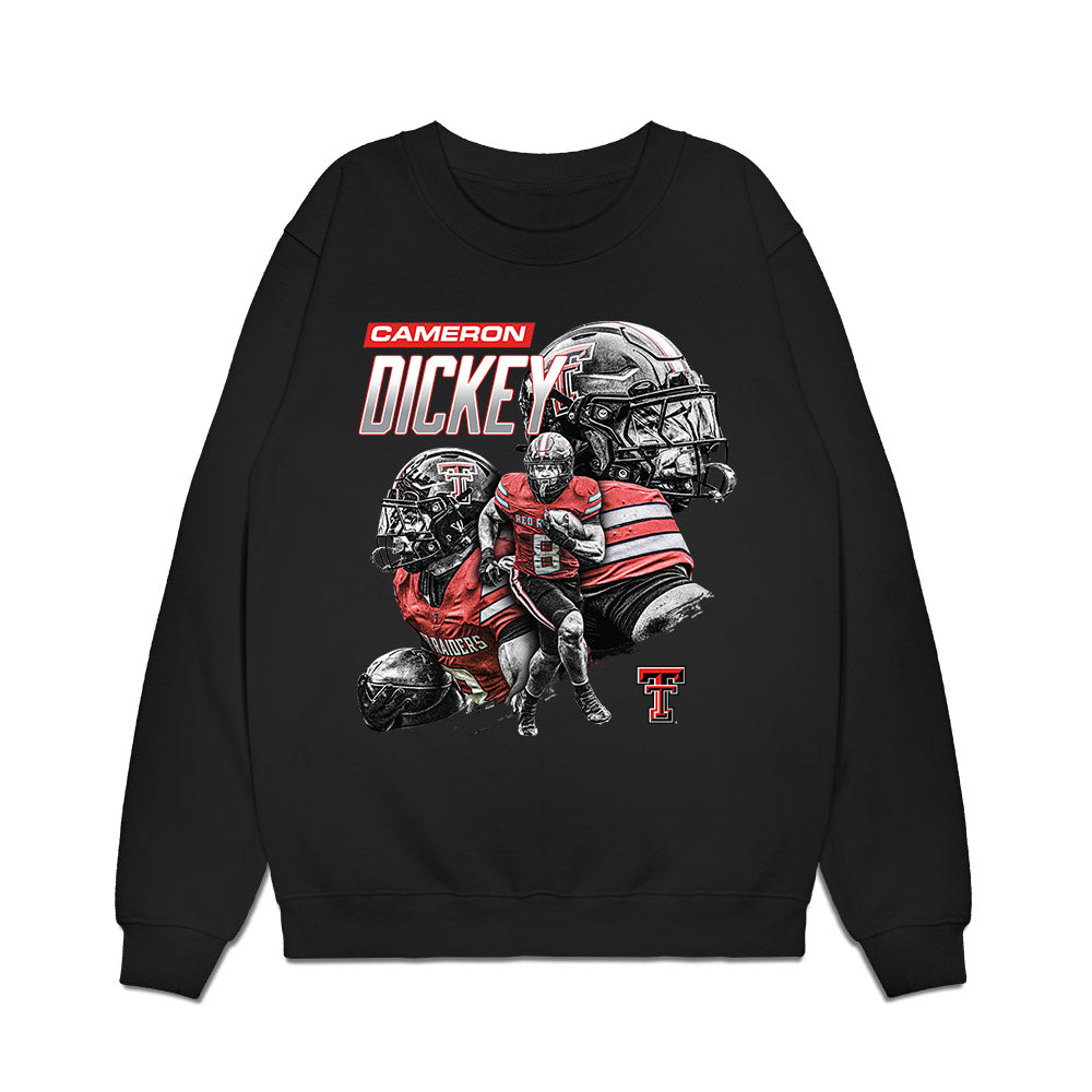 Texas Tech - NCAA Football : Cameron Dickey - Collage Premium Crewneck Sweatshirt-0