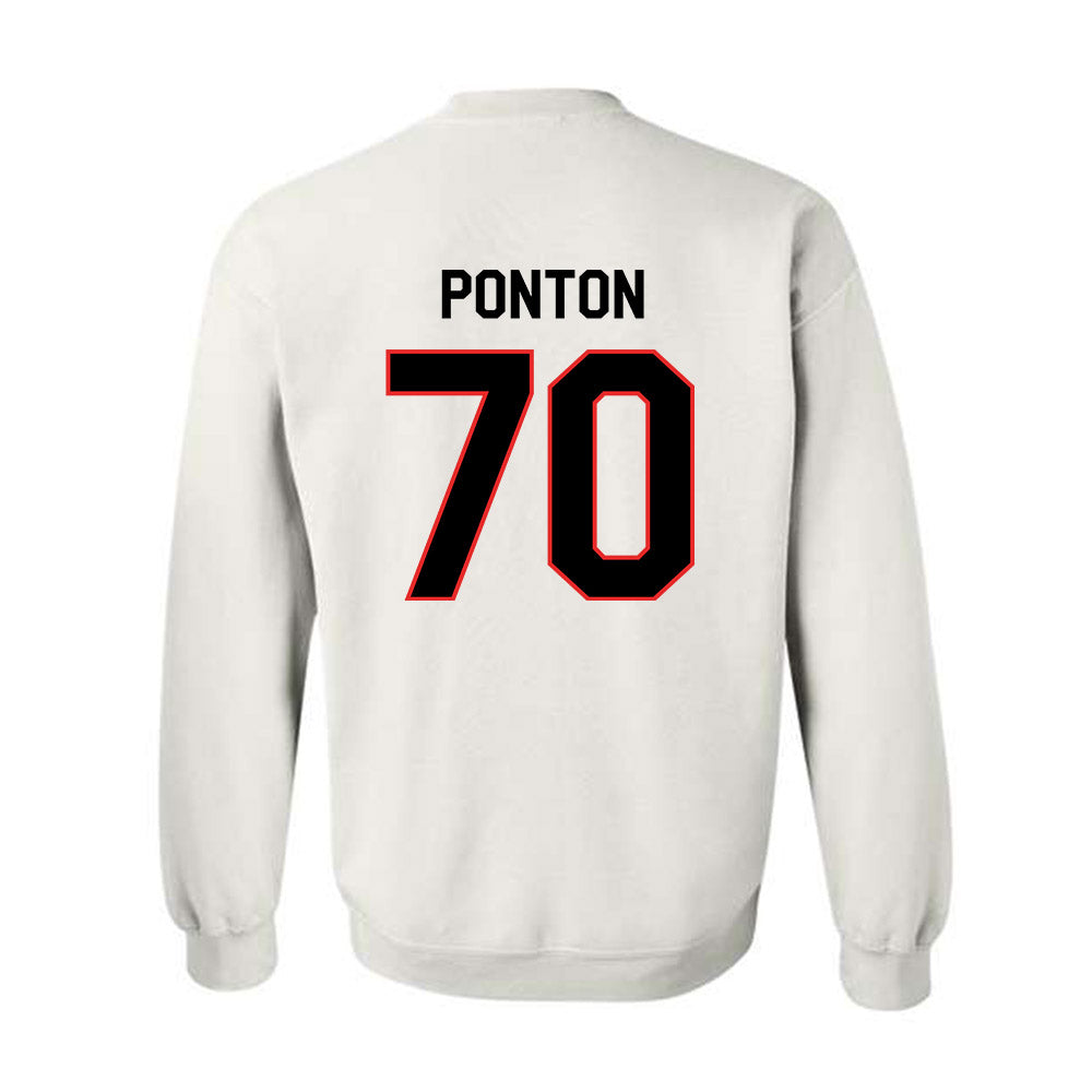 Texas Tech - NCAA Football : Jacob Ponton - Classic Shersey Crewneck Sweatshirt-1