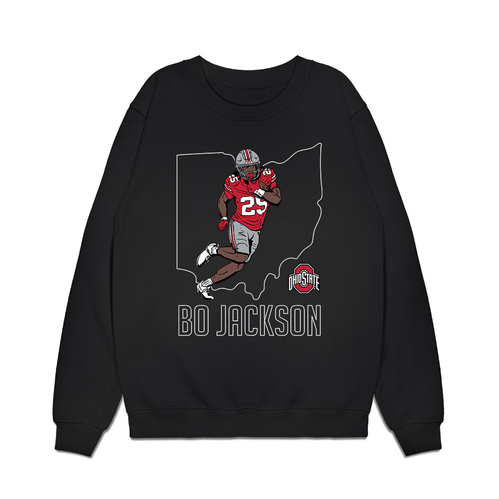 Ohio State - NCAA Football : Bo Jackson - Premium Crewneck Sweatshirt-0