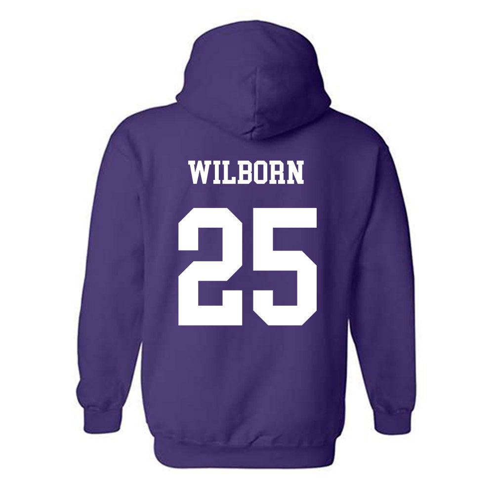JMU - NCAA Men's Basketball : Eli Wilborn - Vintage Dukes Hooded Sweatshirt-1