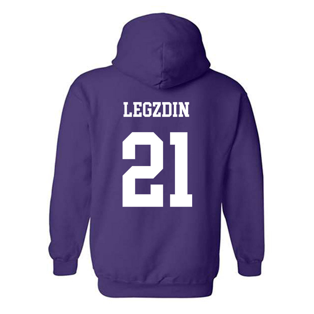 JMU - NCAA Softball : Cali Legzdin - Vintage Dukes Hooded Sweatshirt-1