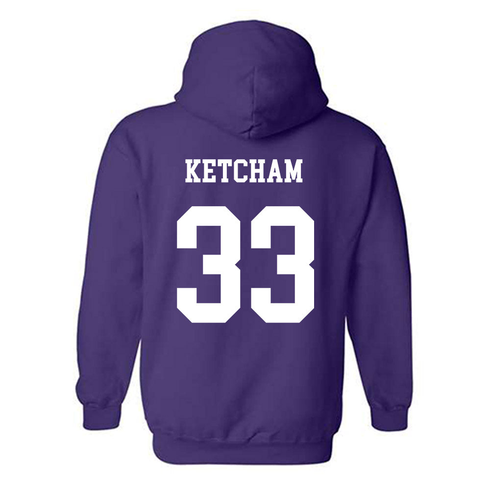 JMU - NCAA Football : Logan Ketcham - Vintage Dukes Hooded Sweatshirt-1