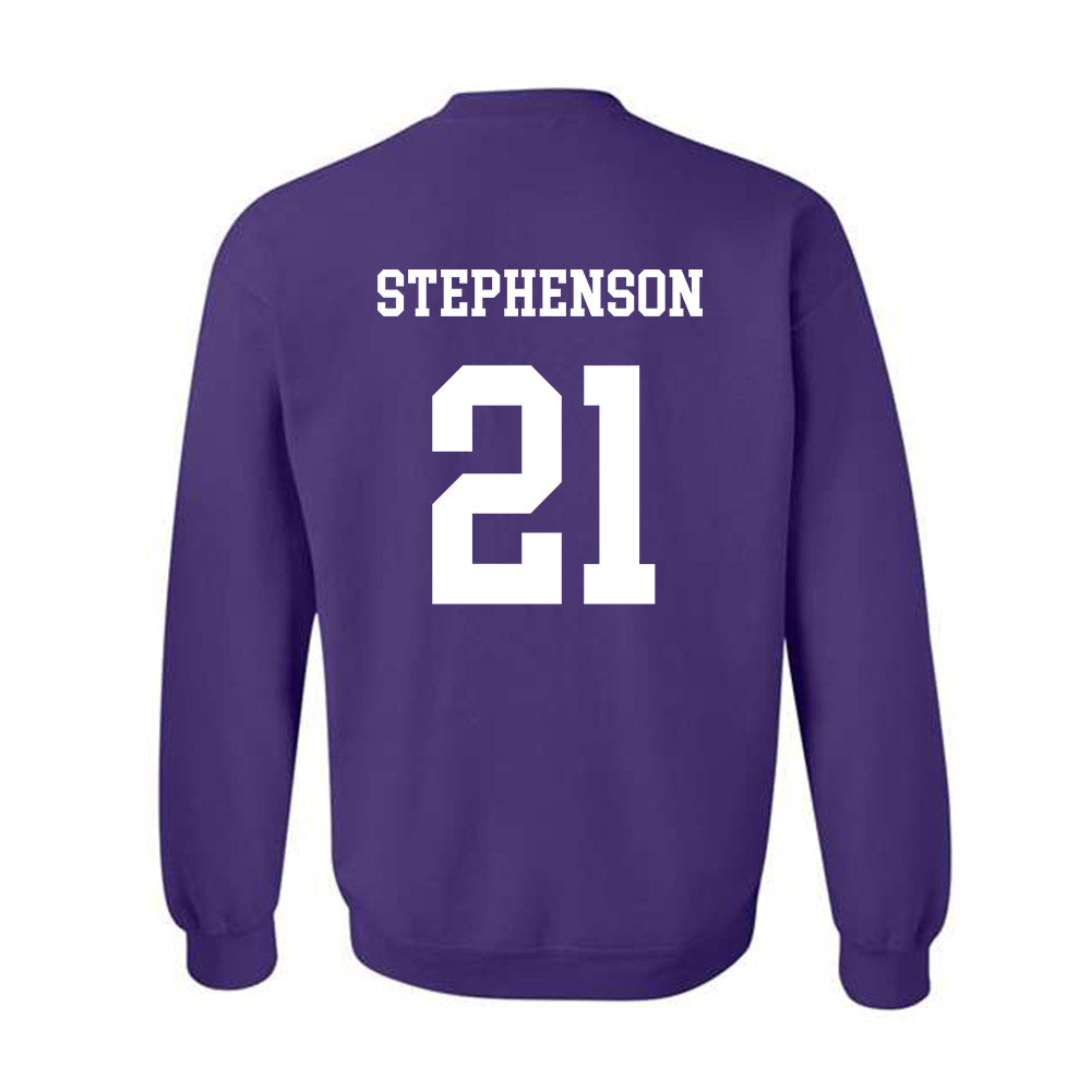 JMU - NCAA Women's Basketball : Zakiya Stephenson - Vintage Dukes Crewneck Sweatshirt-1