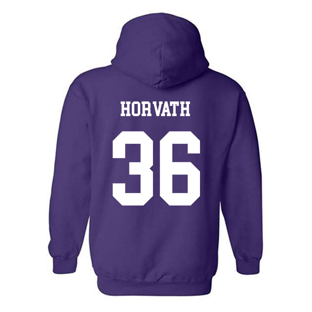 JMU - NCAA Baseball : Adam Horvath - Vintage Dukes Hooded Sweatshirt-1