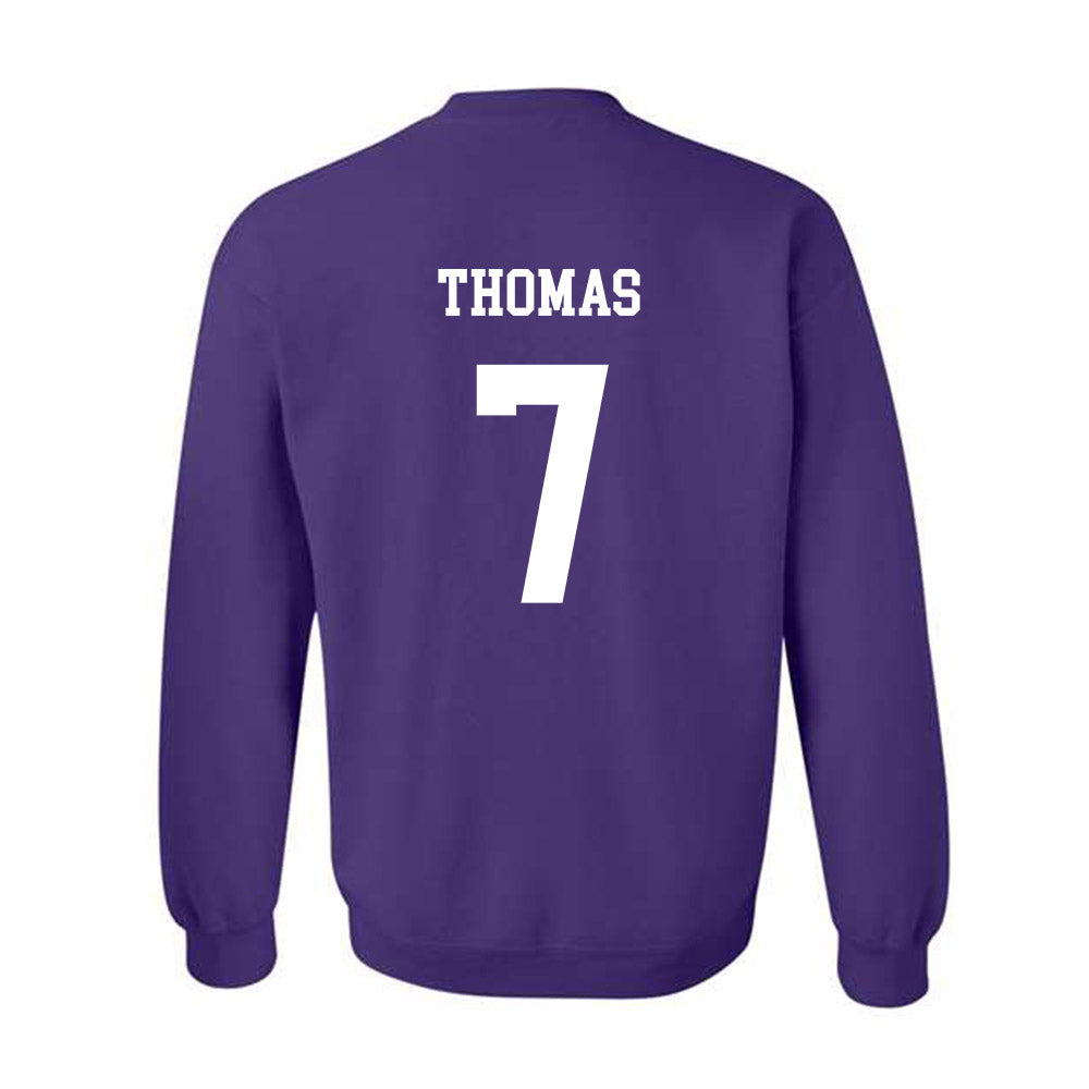 JMU - NCAA Football : Jacob Thomas - Vintage Dukes Crewneck Sweatshirt-1