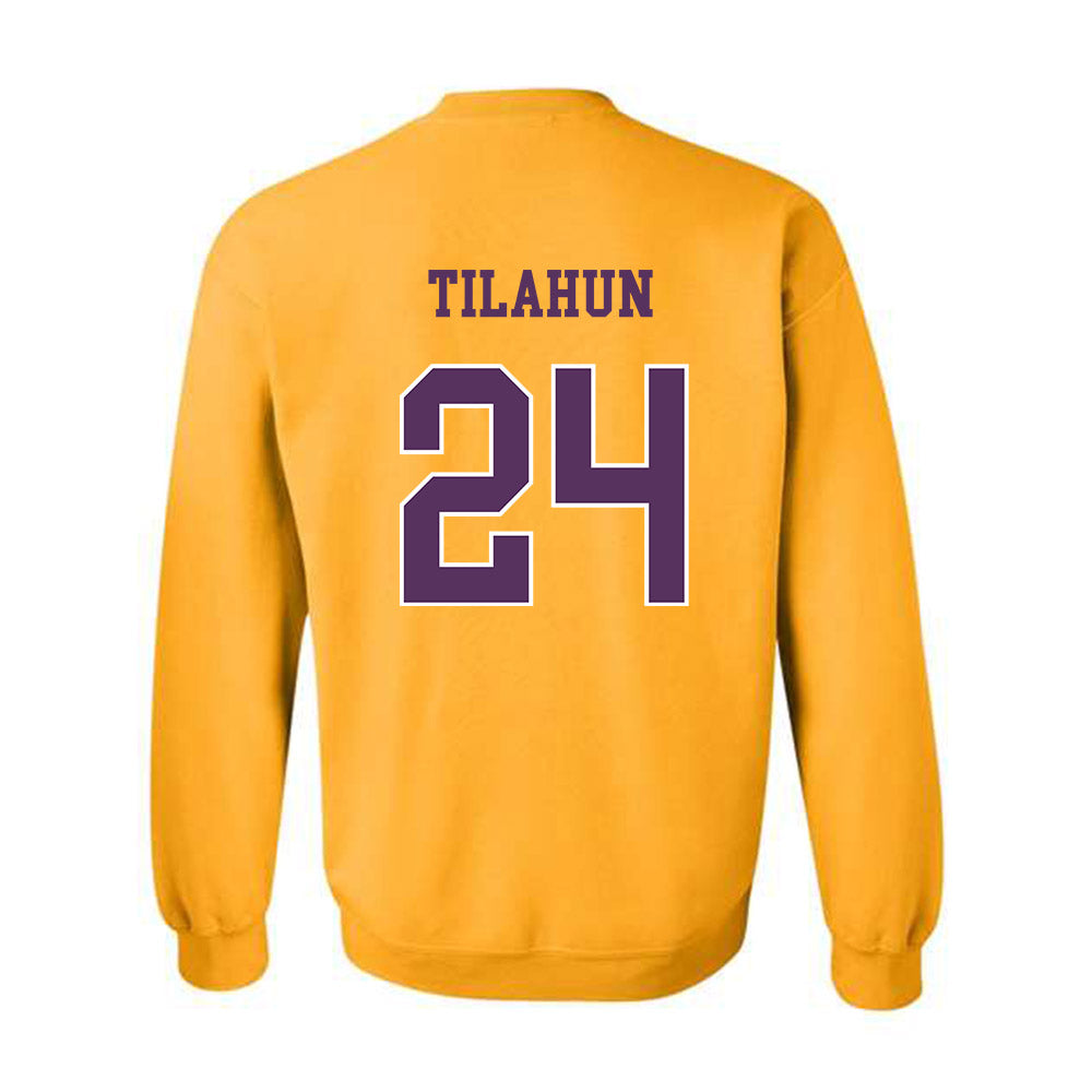 JMU - NCAA Men's Soccer : Henok Tilahun - Vintage Dukes Crewneck Sweatshirt-1