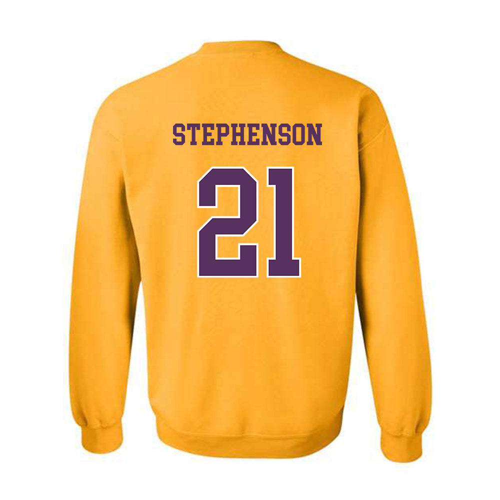JMU - NCAA Women's Basketball : Zakiya Stephenson - Vintage Dukes Crewneck Sweatshirt-1