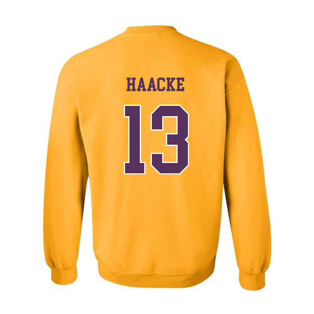 JMU - NCAA Baseball : Will Haacke - Vintage Dukes Crewneck Sweatshirt-1