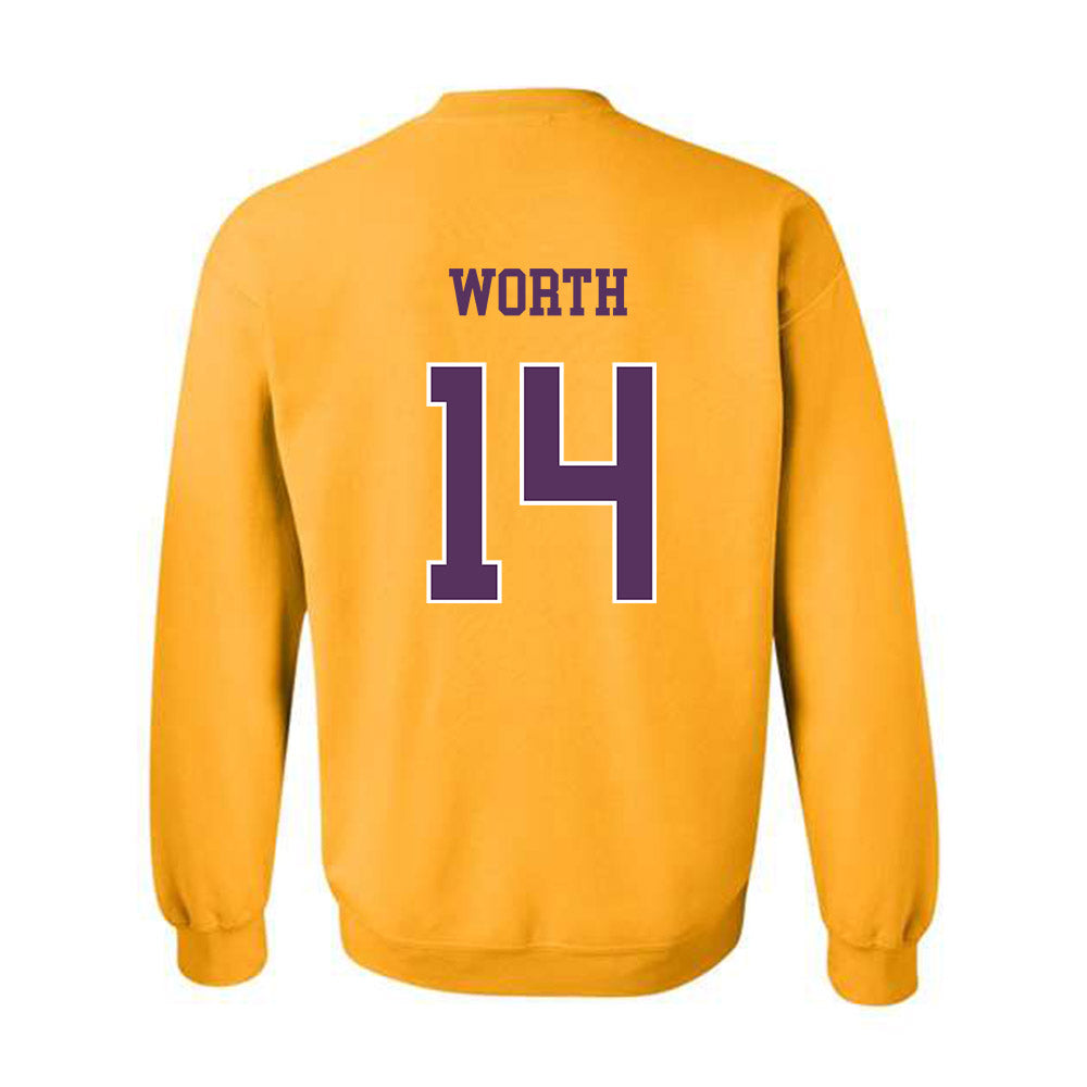JMU - NCAA Baseball : Conner Worth - Vintage Dukes Crewneck Sweatshirt-1