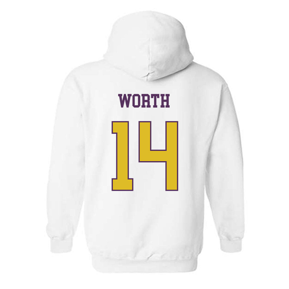 JMU - NCAA Baseball : Conner Worth - Vintage Dukes Hooded Sweatshirt-1