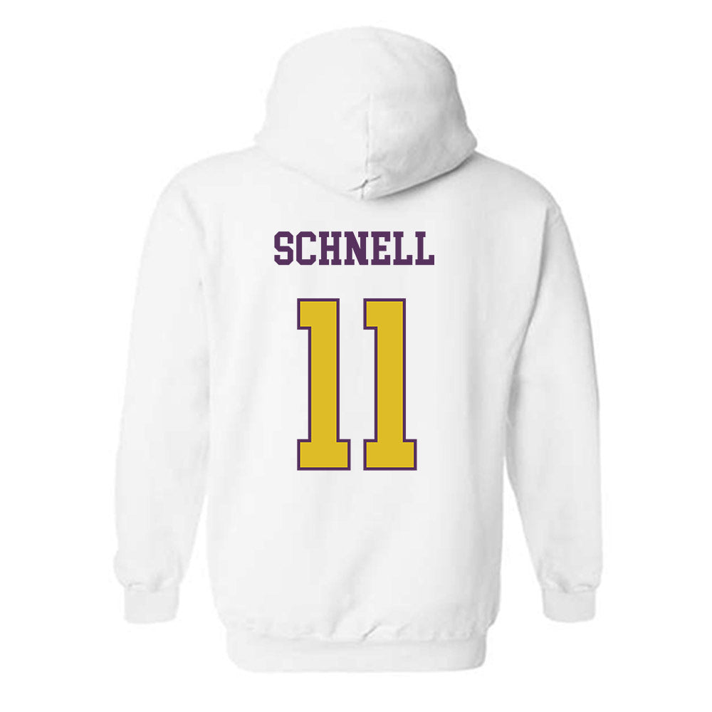 JMU - NCAA Women's Volleyball : Sarah Schnell - Vintage Dukes Hooded Sweatshirt-1