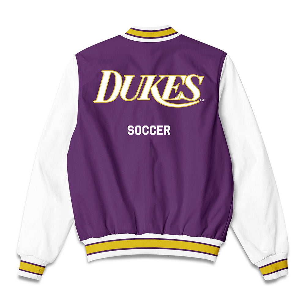 JMU - NCAA Women's Soccer : Abby Fisher - Vintage Dukes Bomber Jacket-1