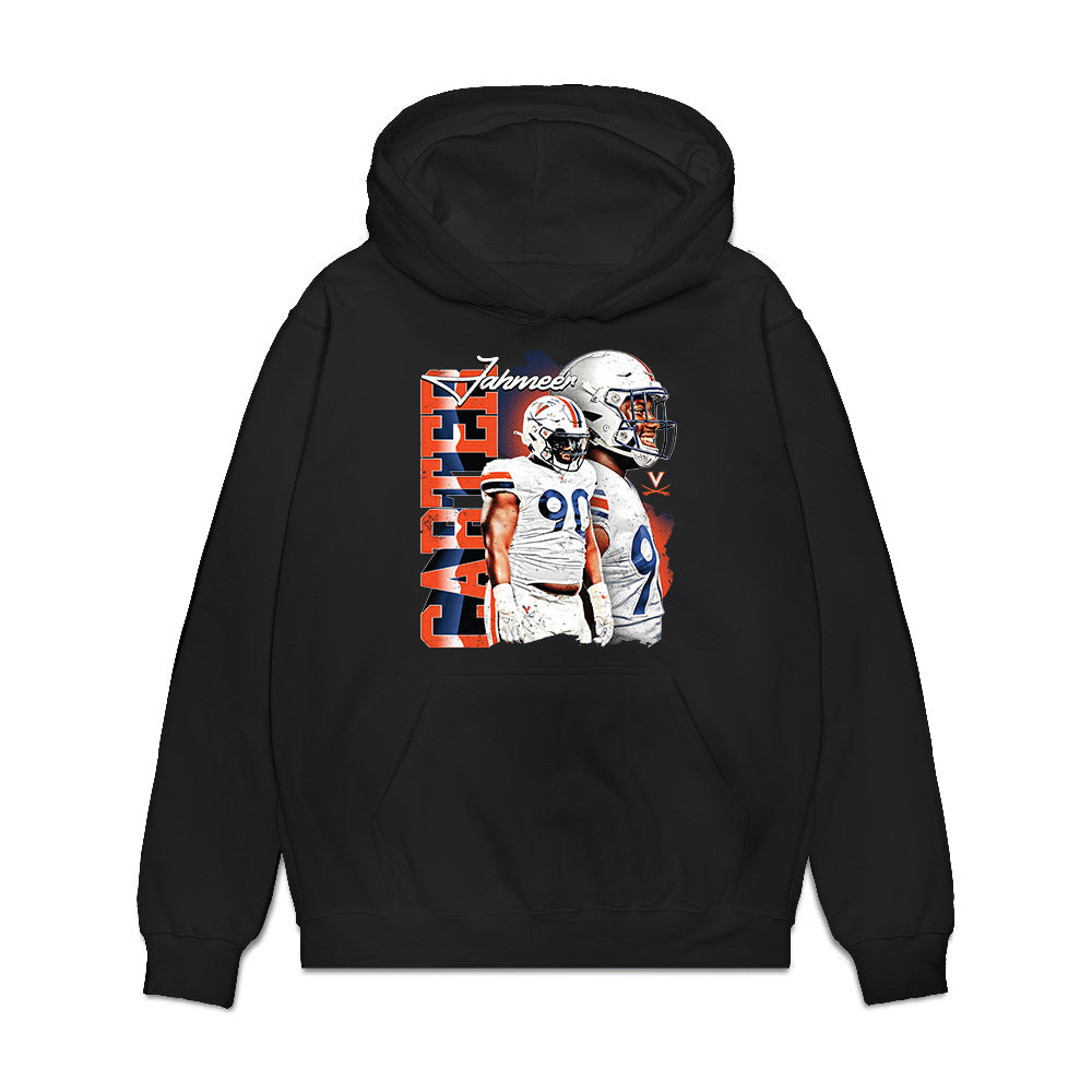 Virginia - NCAA Football : Jahmeer Carter - Collage Premium Hooded Sweatshirt-0