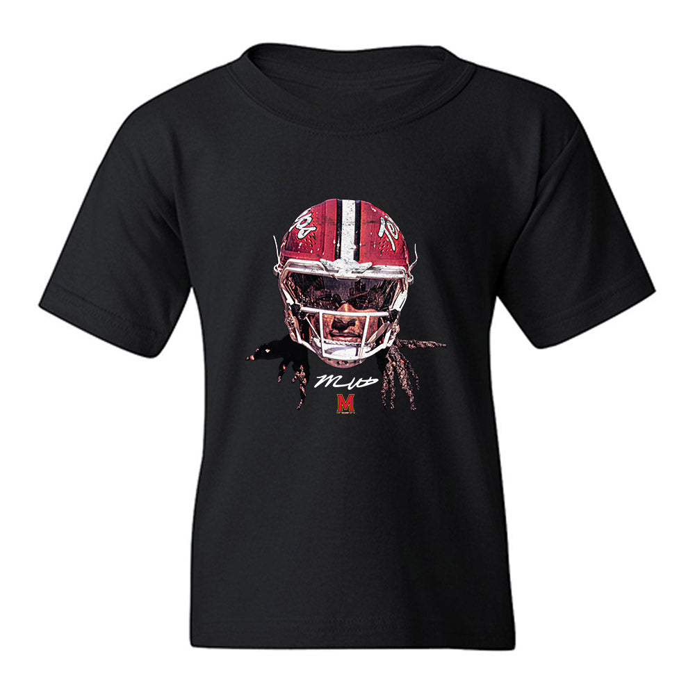Maryland - NCAA Football : Malik Washington - Game Face Youth T-Shirt-0