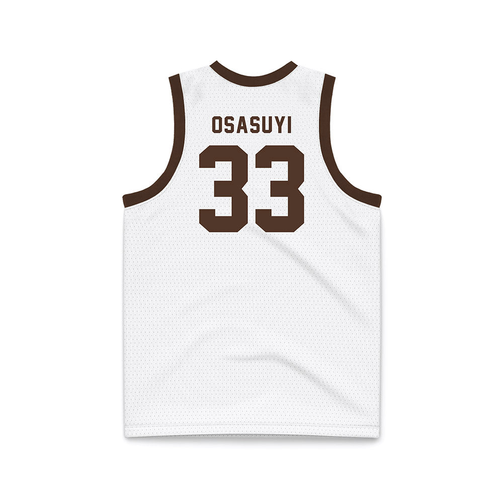 St. Bonaventure - NCAA Men's Basketball : Andrew Osasuyi - White Basketball Jersey-1