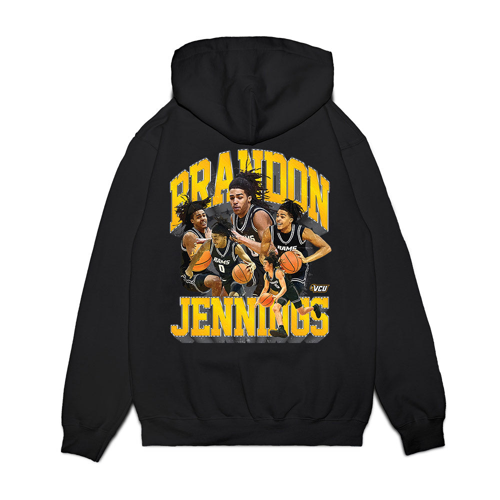 VCU - NCAA Men's Basketball : Brandon Jennings - Collage Premium Hooded Sweatshirt-1