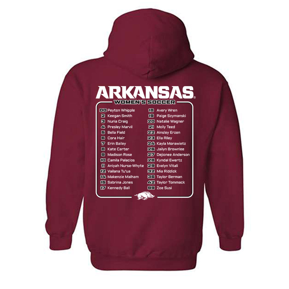 Arkansas - NCAA Women's Soccer : - Roster Hooded Sweatshirt-1