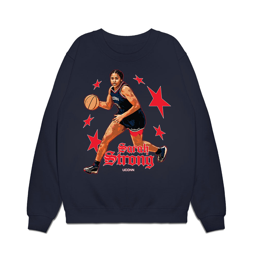 UConn - NCAA Women's Basketball : Sarah Strong - Collage Premium Crewneck Sweatshirt-0