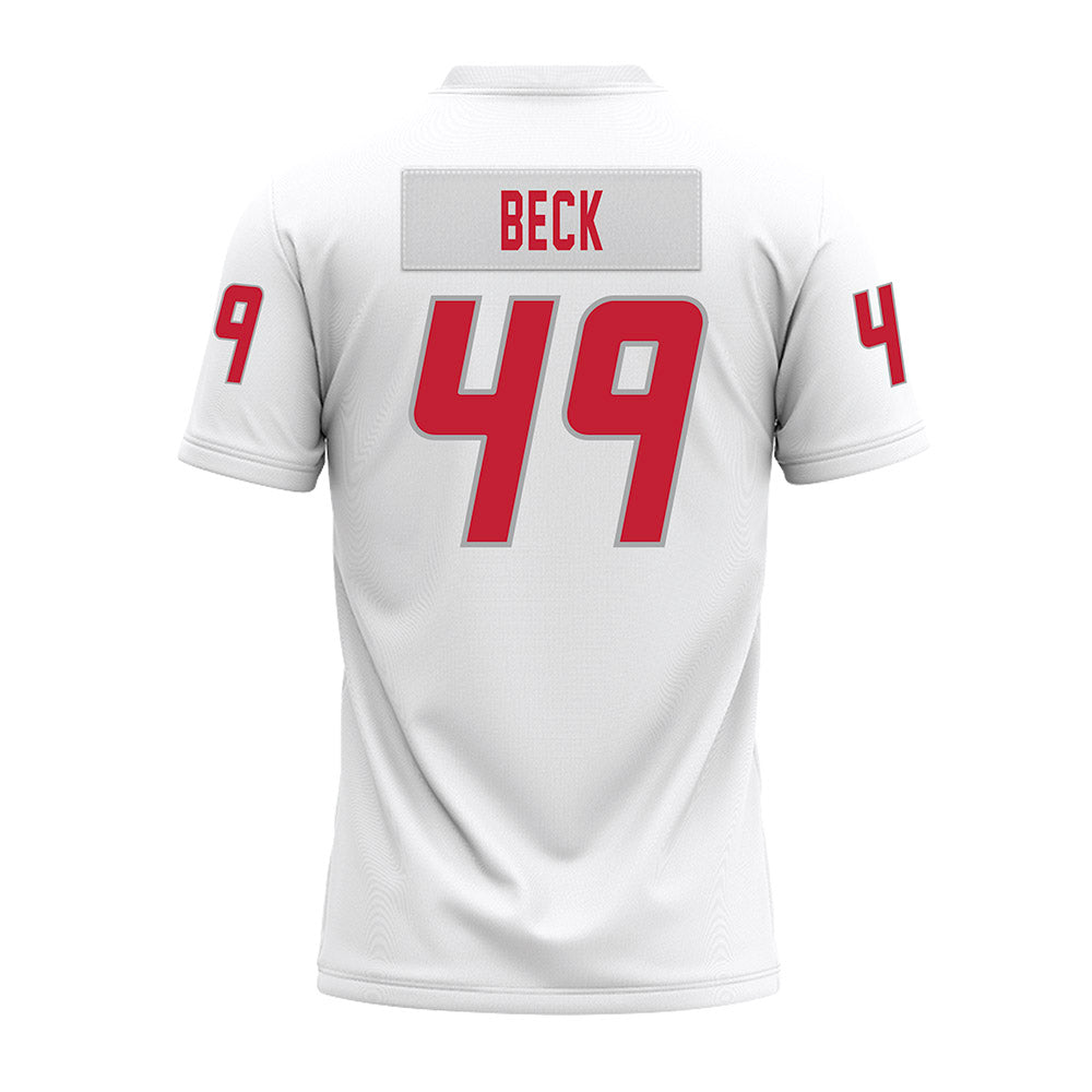 New Mexico - NCAA Football : Caden Beck - White Premium Football Jersey-1