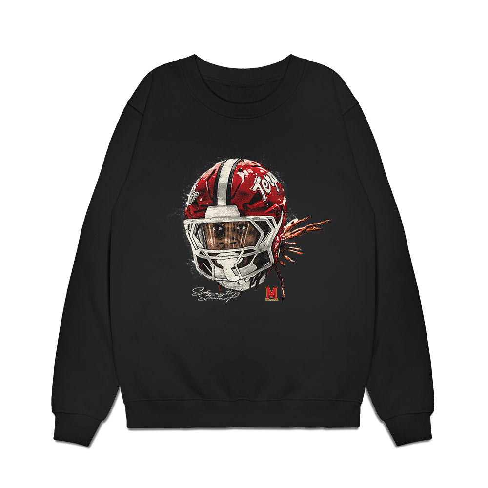 Maryland - NCAA Football : Sidney Stewart - Game Face Premium Crewneck Sweatshirt-0