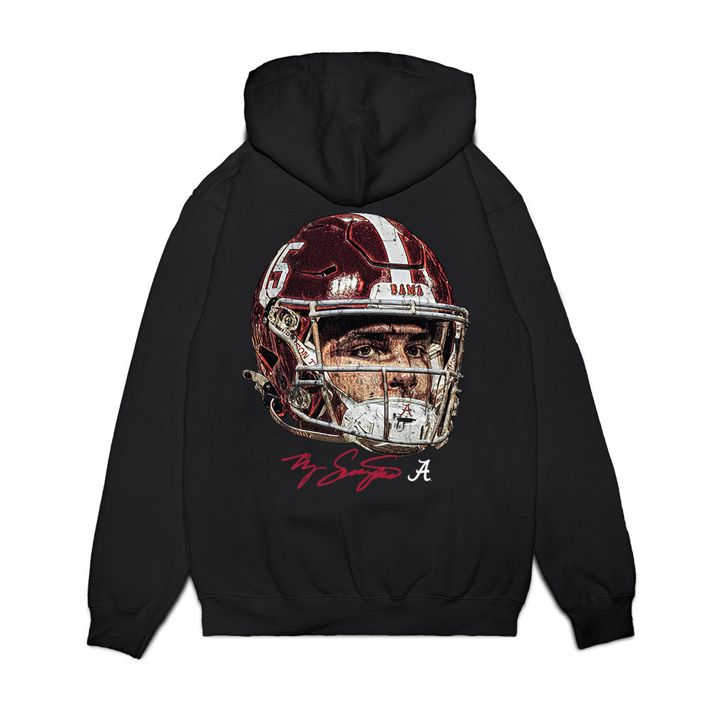 Alabama - NCAA Football : Ty Simpson - Game Face Premium Hooded Sweatshirt-1