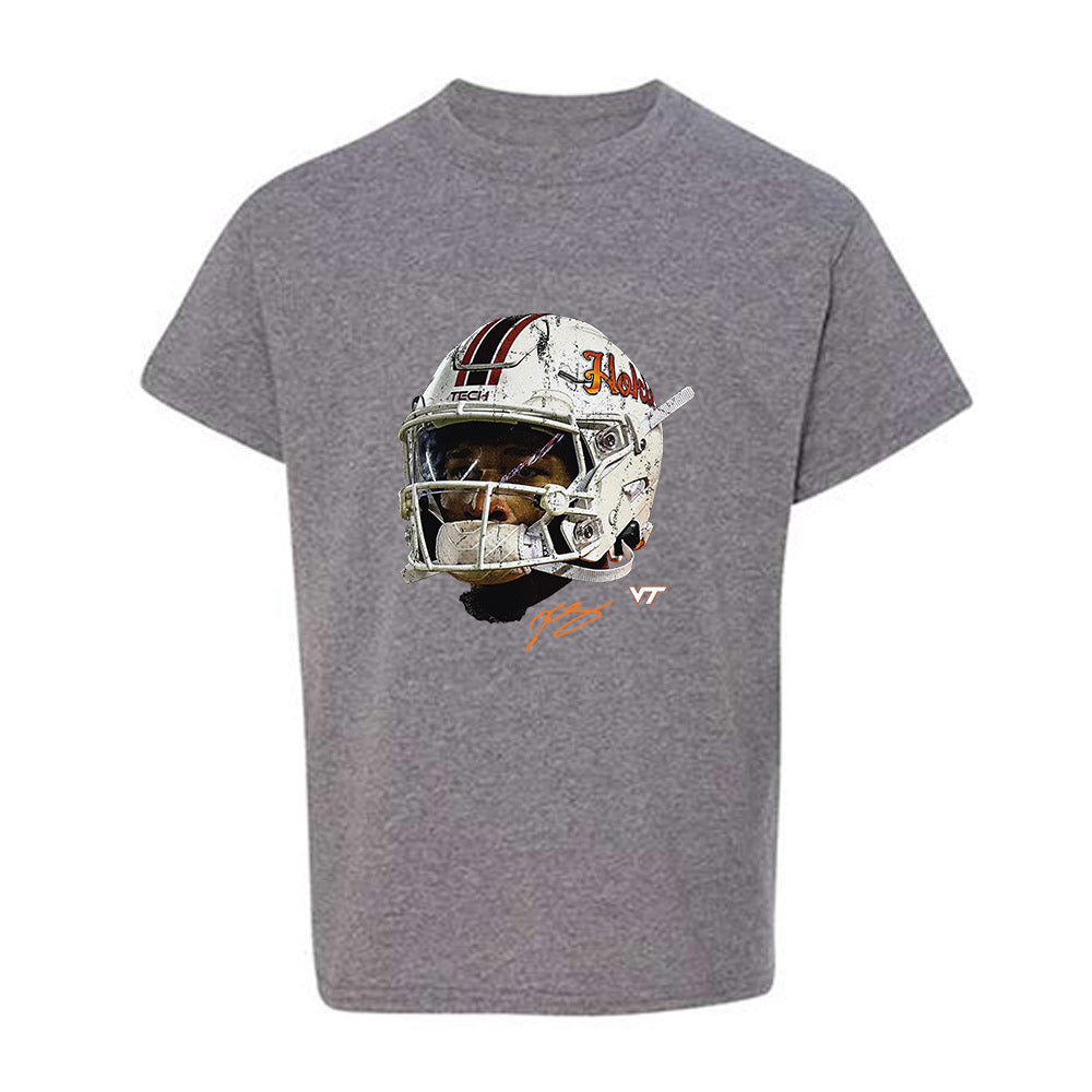 Virginia Tech - NCAA Football : Kyron Drones - Game Face Youth T-Shirt-0