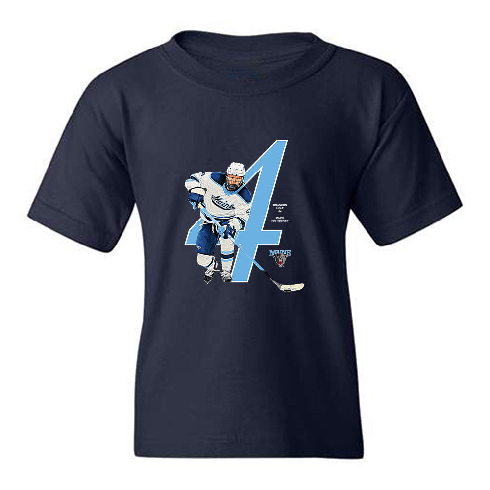 Maine - NCAA Men's Ice Hockey : Brandon Holt - Breakthrough Youth T-Shirt-0