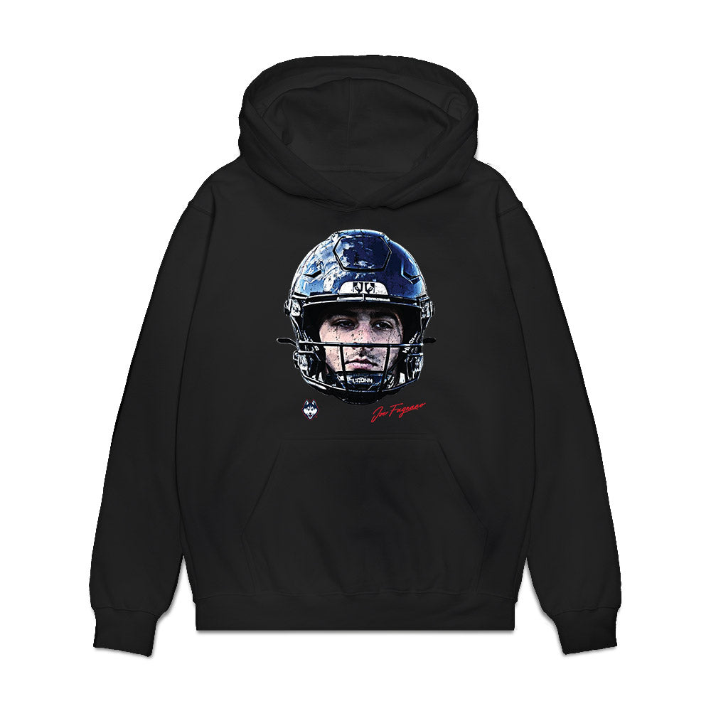 UConn - NCAA Football : Joe Fagnano - Game Face Premium Hooded Sweatshirt-0