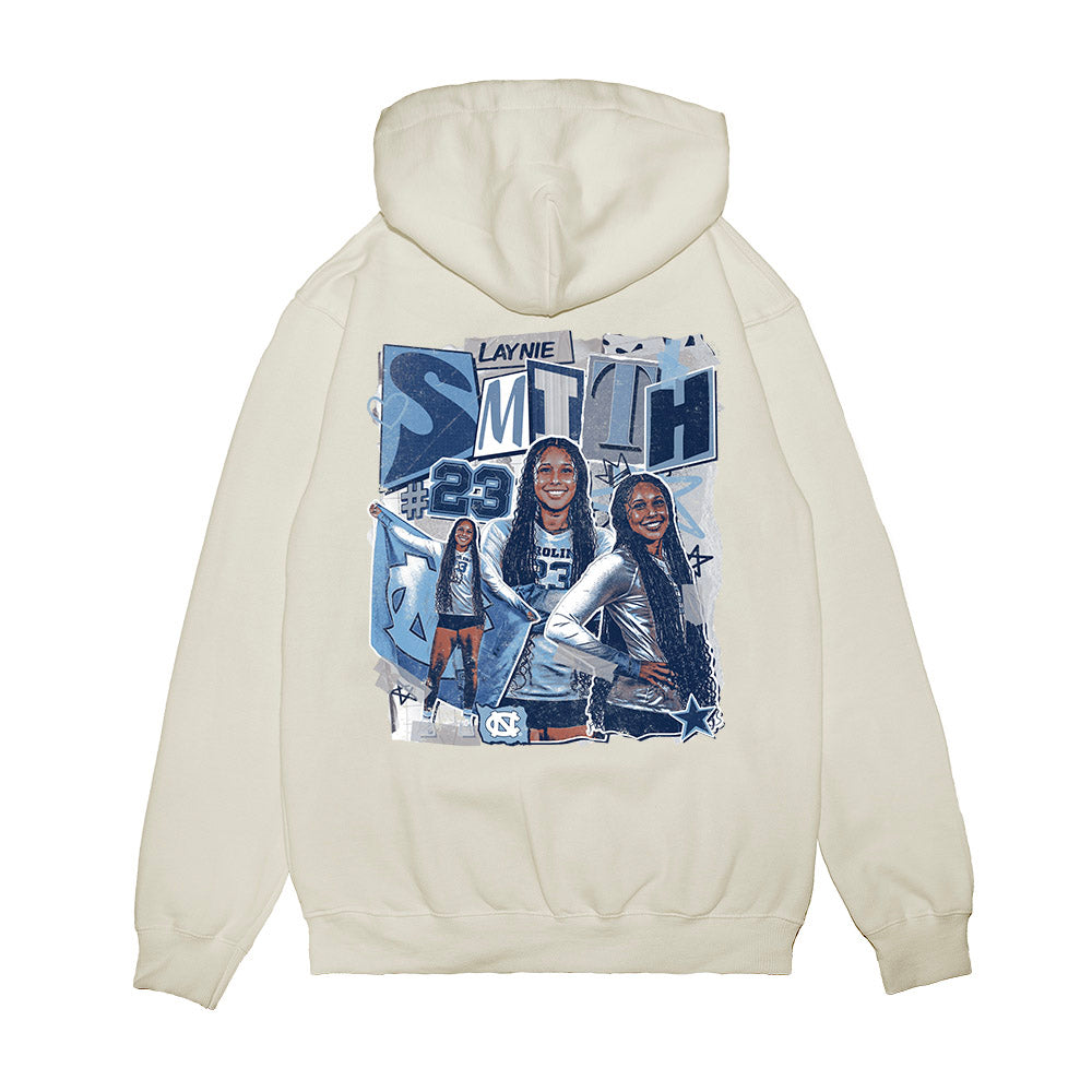 UNC - NCAA Women's Volleyball : Laynie Smith - Collage Premium Hooded Sweatshirt-1